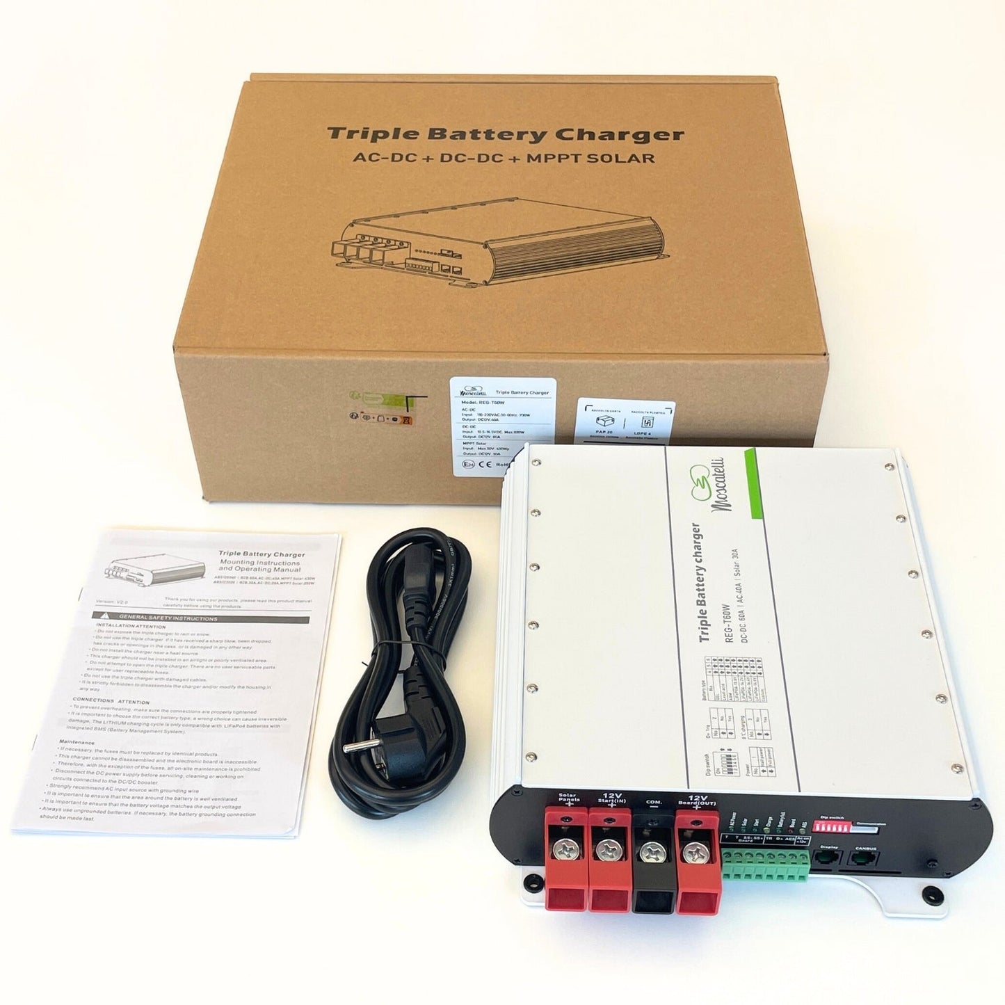 Caricatore Triplo MPPT 20A - DC/DC 30A - AC/DC 20A