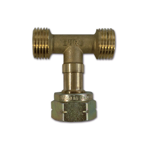 Raccordo gas 3 vie • dado centrale