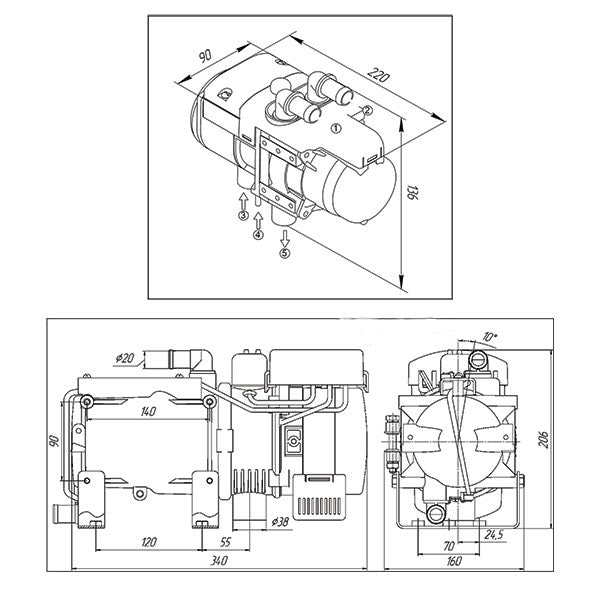 Kit Autoterm 5D • pannello Comfort • Boiler 9L