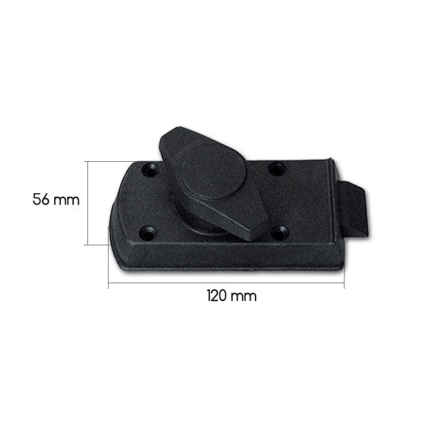 Serratura interna con farfalla • nera