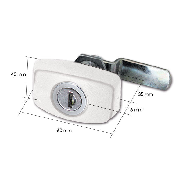 Schloss 1046 • weiß • Zylinder und Schlüssel