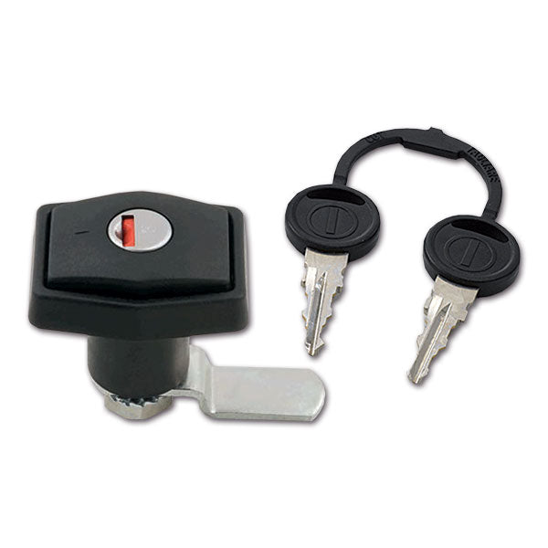 Serratura push nera Zadi con chiavi • blister