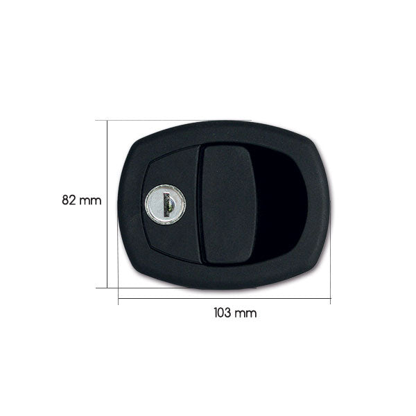 Serratura Nano completa • nera • blister