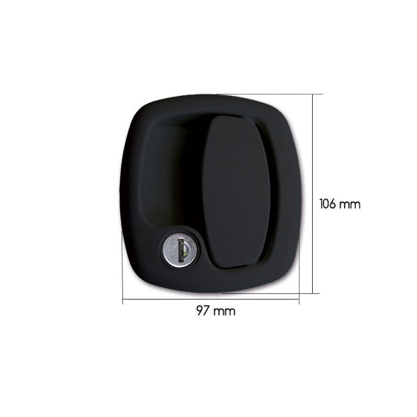 Maniglia esterna 1200 • cilindro e chiavi New System • nera