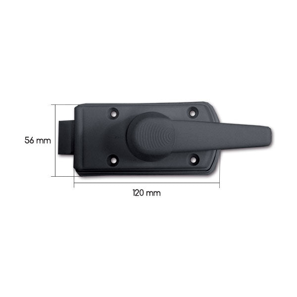 Serratura Europa completa • nera • sinistra