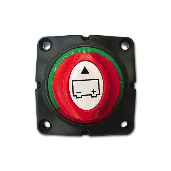 Batterie-Umschalter mit Drehknopf - 300 A / Blister