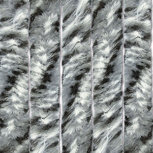 Chenille-Vorhang-Mix weiß/grau • 56 x 200 cm