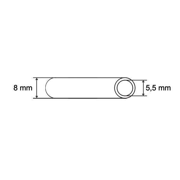 Tubo in acciaio • Ø 8 mm • 3 m