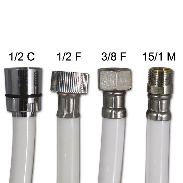 Tubo PVC bianco • 1/2" C – 1/2" F • 1,5 m