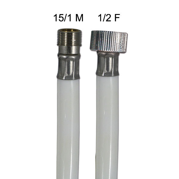 Weißes PVC-Rohr • 15/1 M - 3/8 F • 150 cm