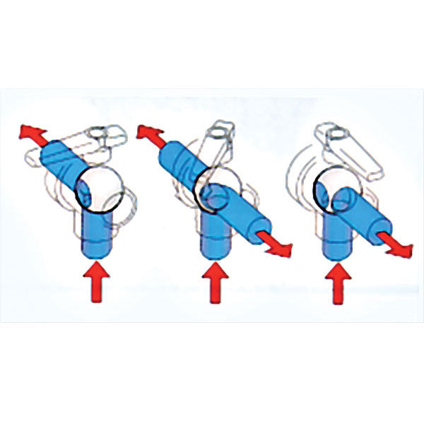 Valvola 3 vie a T • F 1/2"