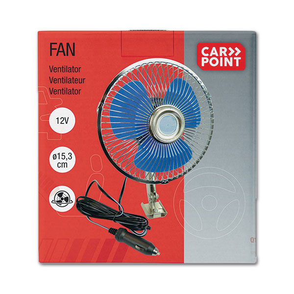 Ventilatore oscillante con grigia metallica • 12 V