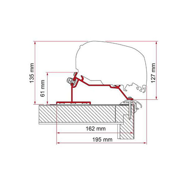 Adapter Caravan Roof 400