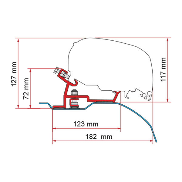 Kit staffe F80S per Ducato/Jumper/Boxer '06