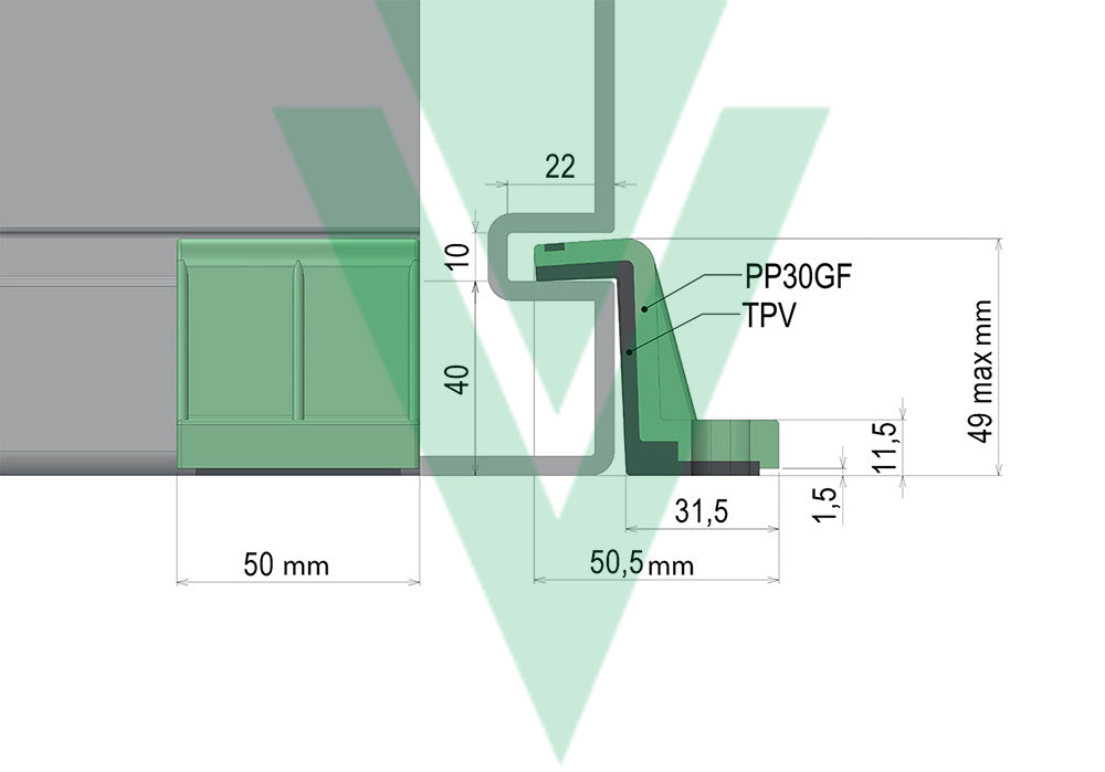 FIX SYSTEM TANK VECAMPLAST (CONF.DA 4 PZ)