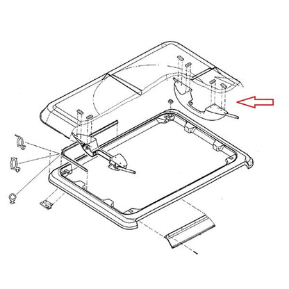 Cupola ricambio Heki 1 • maniglie