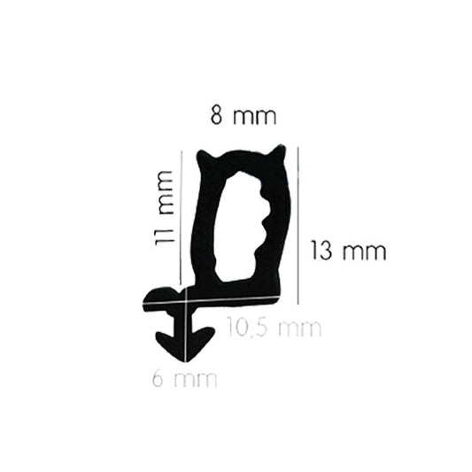 Seitz Gummi-Fensterdichtung • 5 m