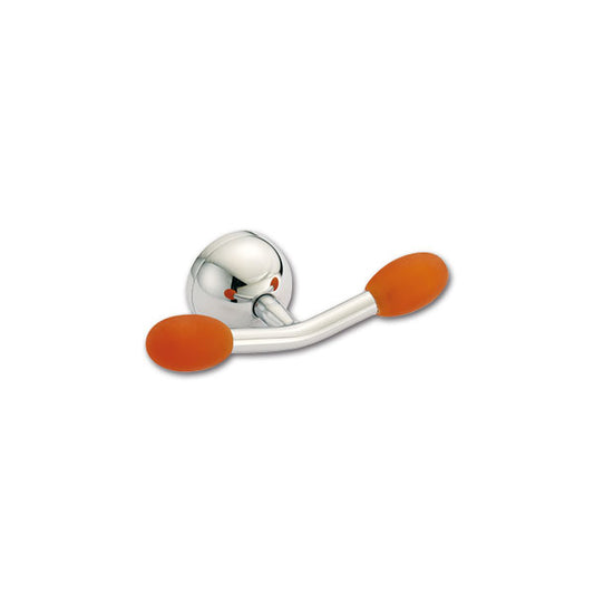 Appendino doppio ottone/resina • arancio