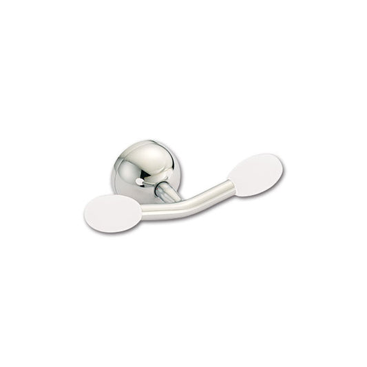 Appendino doppio ottone/resina • bianco