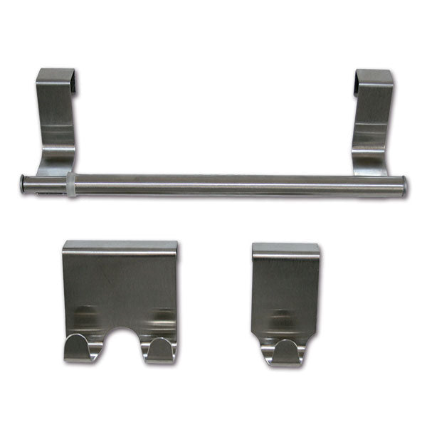 Kit 3 appendini acciaio per porte/ante