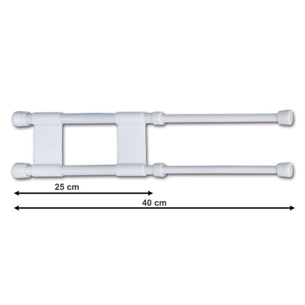 Asta doppia anticaduta da 25 a 40 cm - blister