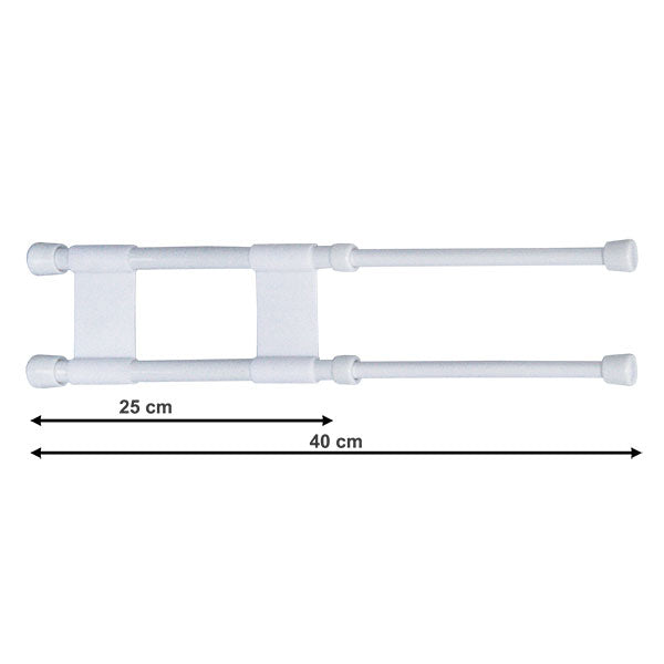 Asta doppia anticaduta da 25 a 40 cm