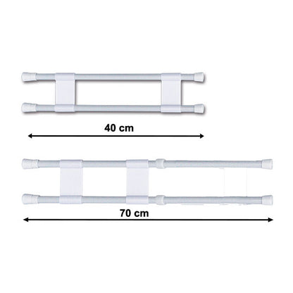 Asta doppia anticaduta da 40 a 70 cm • blister