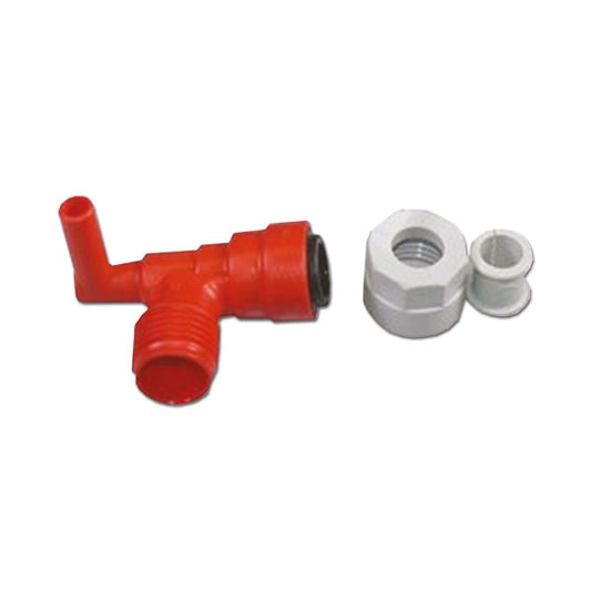 Raccordo 90° rosso per boiler