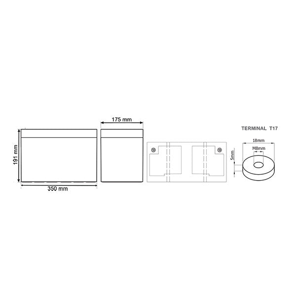 Batteria AGM Extra power 100 Ah