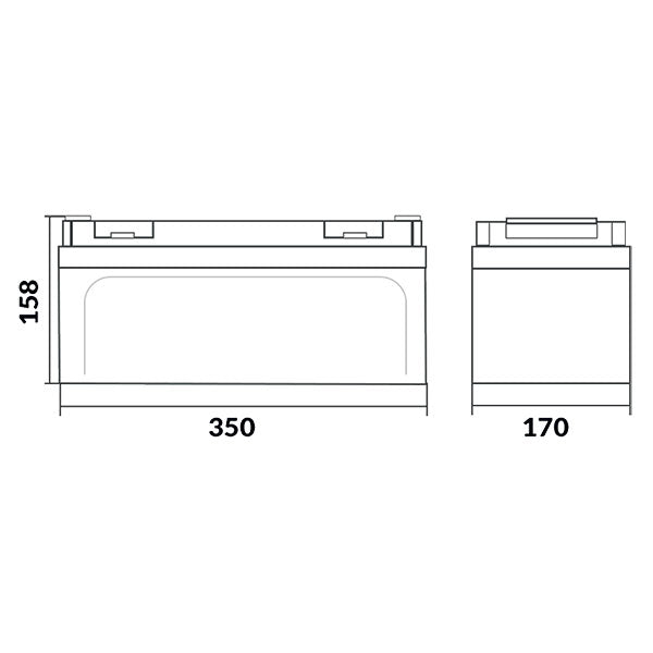 Liontron Marinebatterie mit BMS • 12,8 V / 55 A