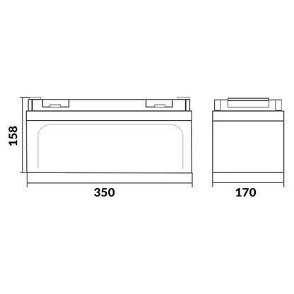Liontron Marinebatterie mit BMS • 12,8 V / 55 A