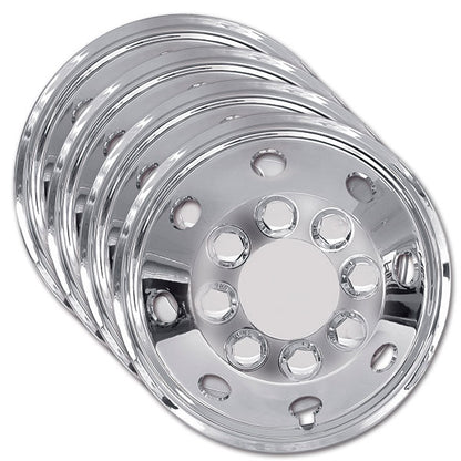 Kit 4 copricerchi convessi cromo • 16"