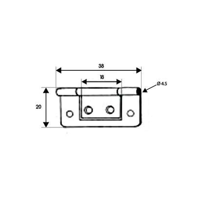 Cerniera bronzata • 38 x 20