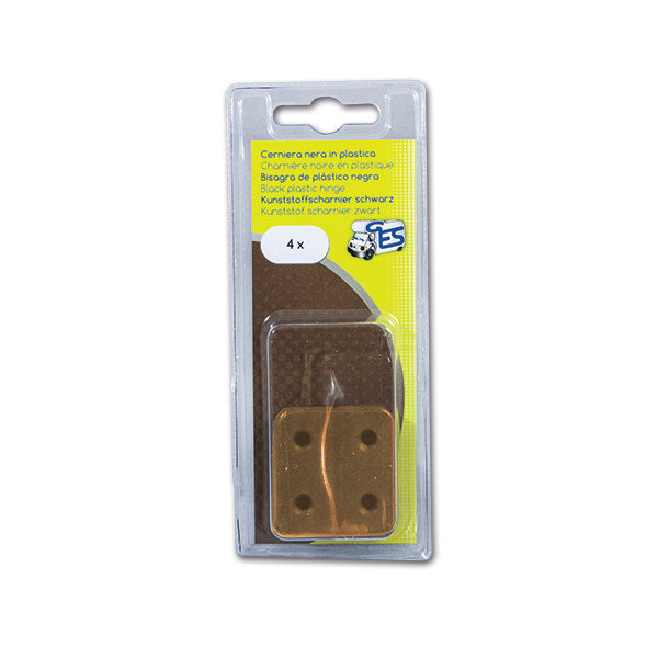 Cerniera plastica marrone • blister 4 pz