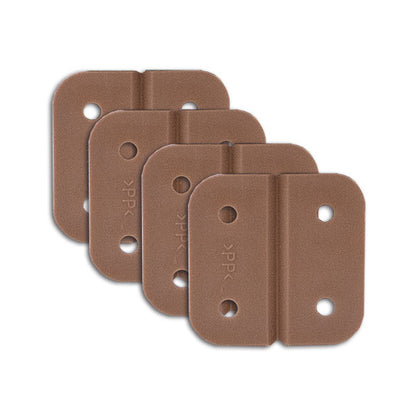 Cerniera plastica marrone • blister 4 pz