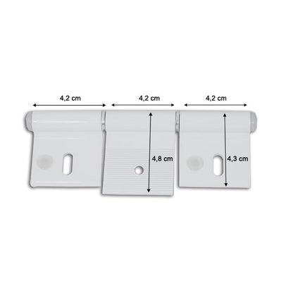 Cerniera bianca • 126 mm • 3 fori • blister