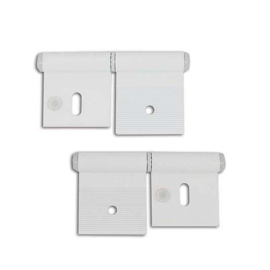 Weißes Aluminiumscharnier • 84 mm • 2 Löcher