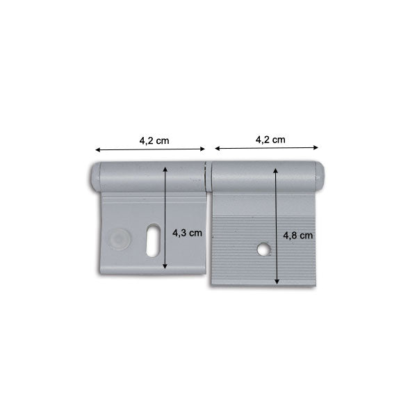 Cerniera alluminio anodizzato • 84 mm • 2 fori