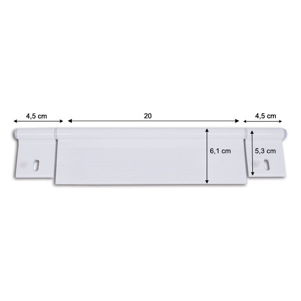 Cerniera alluminio bianco • 290 mm • 2 fori
