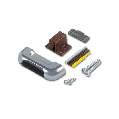 Serratura completa per antine • cromata