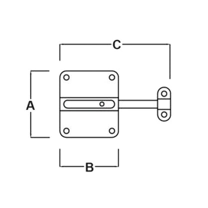 Chiavistello a cannone • 80 mm