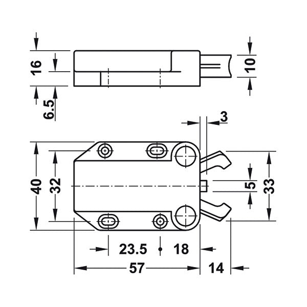 Chiusura push per antine • marrone