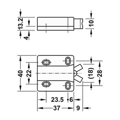 Chiusura push per antine • 37 x 40 mm