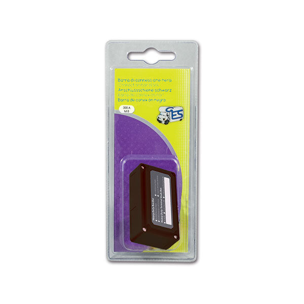 Barra connessione M8 nera • 300 A / 48 V • blister