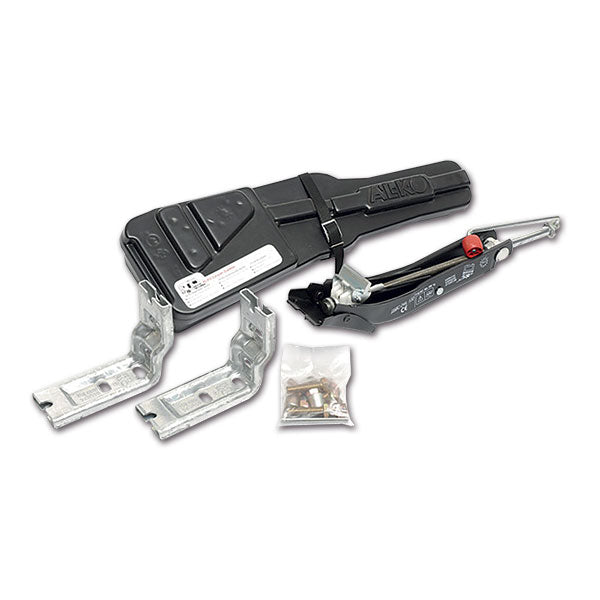 Wagenheber mit Kasten und Halterungen