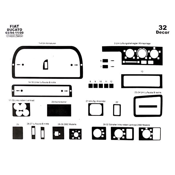 Mascherina radica • Ducato X230 • 32 pz