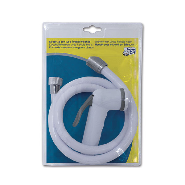 Doccetta con tubo flessibile • bianco • 1,5 m