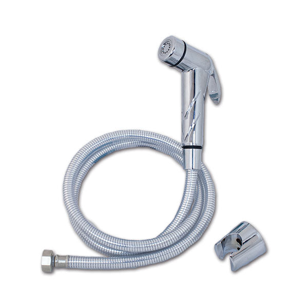 Kit doccia a pulsante • tubo cromato