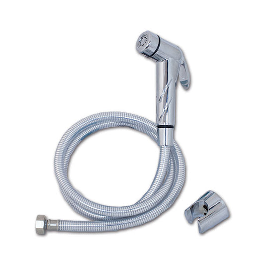 Duschset mit Druckknopf und Chromschlauch