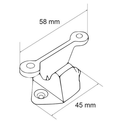 Weißer Außentürstopper